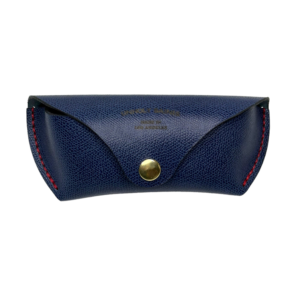 Glasses Case - Blue French Calf