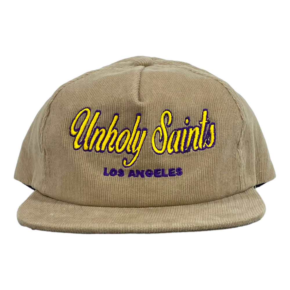 Unholy Saints Corduroy Hat - Lakers (Tan)