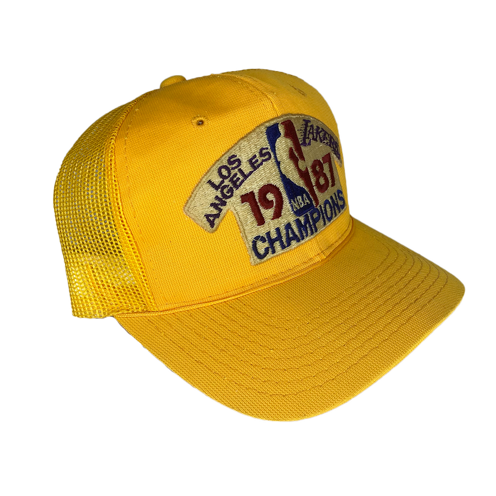 '87 Los Angeles Lakers NBA Championship Trucker Hat *RESTORED*