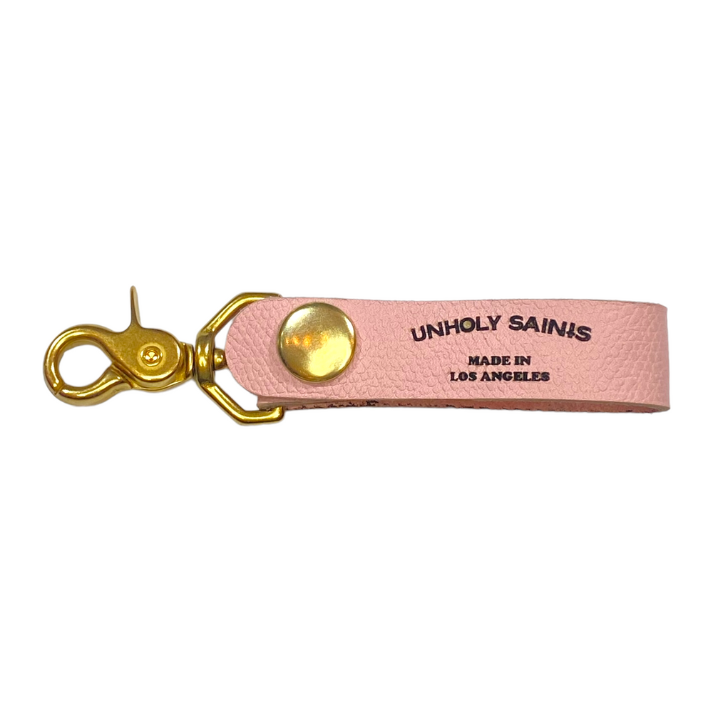 Leather Key Loop - Pink
