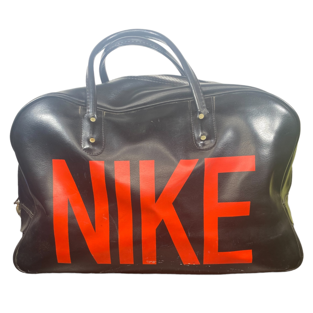 70's Nike Leather Gym Bag With Lock